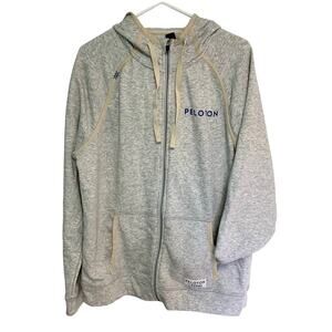 Rhone x Peloton Gray Full Zip Cotton Blend Hoodie Sweatshirt Size Large